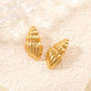 Women's Retro Sweet And Cool Heartshaped Stainless Steel Stud Earrings Nonfading Love Heart Jewelry