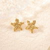 Women's Retro Sweet And Cool Heartshaped Stainless Steel Stud Earrings Nonfading Love Heart Jewelry