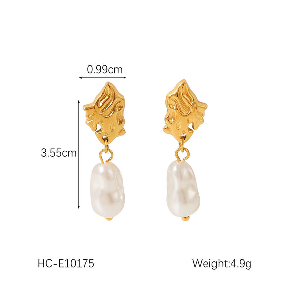 Women's Retro Temperament Geometric Stainless Steel Electroplated Earrings