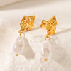 Women's Retro Temperament Geometric Stainless Steel Electroplated Earrings