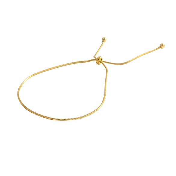 Women's Retro Titanium Steel Geometric Pullout Snake Bone Chain Bracelet With Electroplating