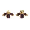 Women's Retro Trendy Animal Style S925 Silver Needle Alloy Earrings With Bee Pattern And Rhinestone Inlay