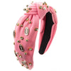 Women's Rhinestone And Zinc Alloy Hair Hoop Headband Simple Rugby Bead Design Fashion Allmatch Accessory