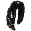 Women's Rhinestone And Zinc Alloy Hair Hoop Headband Simple Rugby Bead Design Fashion Allmatch Accessory