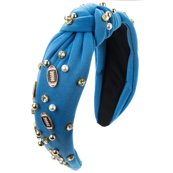 Women's Rhinestone And Zinc Alloy Hair Hoop Headband Simple Rugby Bead Design Fashion Allmatch Accessory