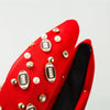 Women's Rhinestone And Zinc Alloy Hair Hoop Headband Simple Rugby Bead Design Fashion Allmatch Accessory