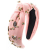 Women's Rhinestone And Zinc Alloy Hair Hoop Headband Simple Rugby Bead Design Fashion Allmatch Accessory