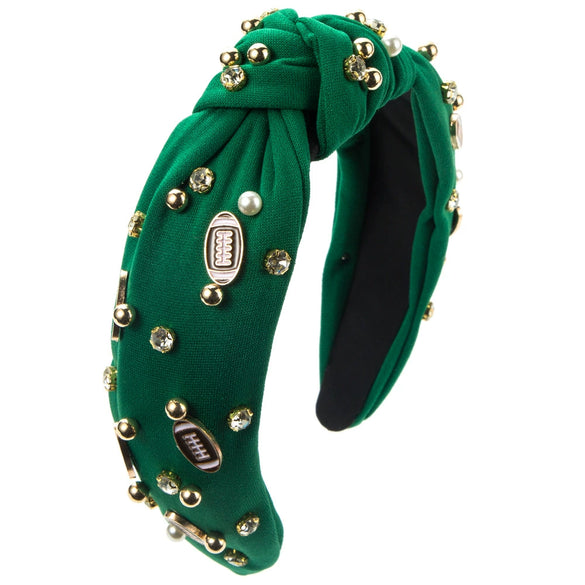 Women's Rhinestone And Zinc Alloy Hair Hoop Headband Simple Rugby Bead Design Fashion Allmatch Accessory