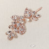 Women's Rhinestone Bridal Hairpin Fashion Flower Diamond Word Clip Elegant Wedding Hair Accessory