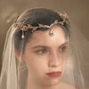 Women's Rhinestone Crown Headband Gold Tone Metal Princess Bridal Hair Accessory For Wedding Dress Photography