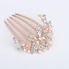 Women's Rhinestone Drop Shape Hair Comb Electroplated Bridal Hair Accessory