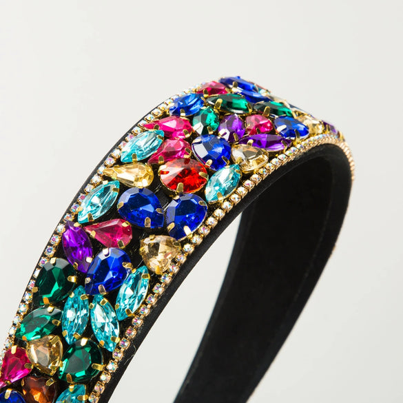 Women's Rhinestone Geometric Retro Widebrimmed Headband Hair Accessories