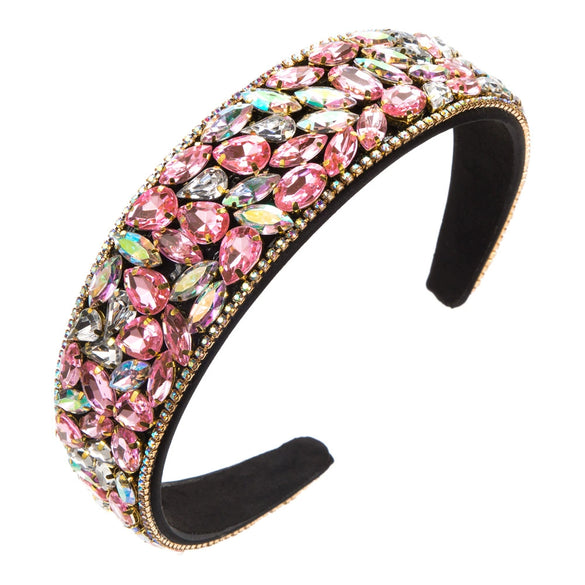 Women's Rhinestone Geometric Retro Widebrimmed Headband Hair Accessories