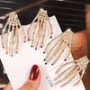 Women's Rhinestone Ghost Hand Side Hair Clip Cartoon Skull Claw Hairpin With Sparkling Diamond Style Detail