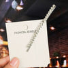 Women's Rhinestone Letter Hair Side Clip Sparkling Text Design Bangs Hairpin Accessory