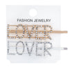 Women's Rhinestone Letter Hair Side Clip Sparkling Text Design Bangs Hairpin Accessory