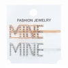 Women's Rhinestone Letter Hair Side Clip Sparkling Text Design Bangs Hairpin Accessory