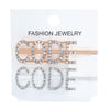 Women's Rhinestone Letter Hair Side Clip Sparkling Text Design Bangs Hairpin Accessory
