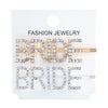 Women's Rhinestone Letter Hair Side Clip Sparkling Text Design Bangs Hairpin Accessory