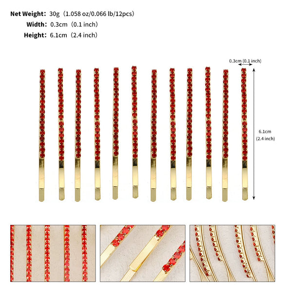 Women's Rhinestone Metal Side Hair Clip Simple Sparkling Bangs Barrette For Everyday Hairstyles
