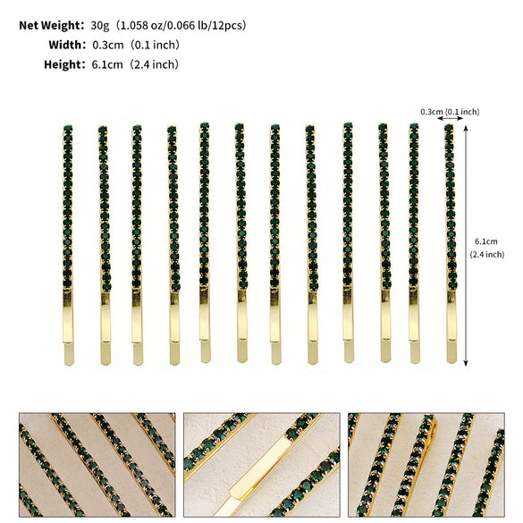 Women's Rhinestone Metal Side Hair Clip Simple Sparkling Bangs Barrette For Everyday Hairstyles