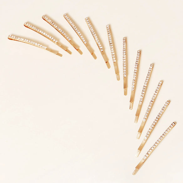 Women's Rhinestone Metal Side Hair Clip Simple Sparkling Bangs Barrette For Everyday Hairstyles