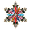 Women's Rhinestone Snowflake Brooch In Zinc Alloy Festive Decorative Corsage For Sweaters And Dresses
