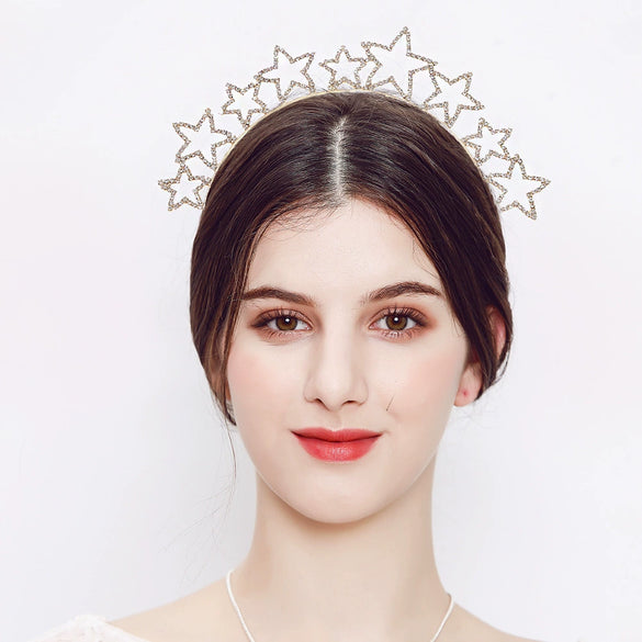Women's Rhinestone Star Headband Diamond Design