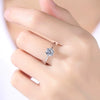 Women's Rhombus Pattern Alloy Ring With Electroplated Finish Adjustable Open Ring Engagement Jewelry