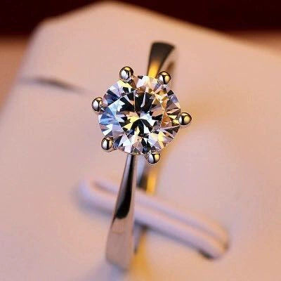 Women's Rhombus Pattern Alloy Ring With Electroplated Finish Adjustable Open Ring Engagement Jewelry