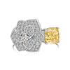 Women's Ring S925 Silver Heart Shape Geometric French Retro Electroplated