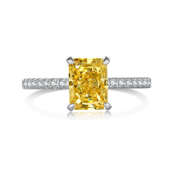 Women's Ring S925 Silver Heart Shape Geometric French Retro Electroplated
