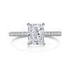 Women's Ring S925 Sterling Silver Geometric Style Flower Cut Square Water Drops Snowflake Zircon Electroplated