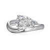Women's Ring S925 Sterling Silver Geometric Style Flower Cut Square Water Drops Snowflake Zircon Electroplated