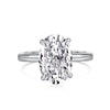 Women's Ring S925 Sterling Silver Geometric Style Flower Cut Square Water Drops Snowflake Zircon Electroplated