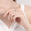 Women's Ring Sterling Silver 925 Plated Pt950 Gold The Crown Pattern Moissanite Six Claw Half Mountain Style Electroplated