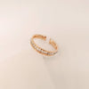 Women's Rose Gold Electroplated Titanium Steel Fashion Ring With Rhinestone Accent For Index Finger