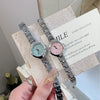 Women's Round Alloy Watch With Mineral Reinforced Glass Mirror Fashion Style Waterproof Quartz