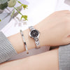 Women's Round Alloy Watch With Mineral Reinforced Glass Mirror Fashion Style Waterproof Quartz