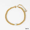 Women's Round Bead Stainless Steel Jewelry Set With Vacuum Plating And Minimalist Geometric Style Necklace And Bracelet Suit For Wholesale