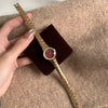 Women's Round Dial Watch With Snake Bone Chain Stainless Steel Buckle Alloy Strap Metal Case