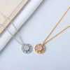 Women's Round Six Point Star Necklace In S925 Sterling Silver With Mixed Gem Pendant Electroplated Clavicle Chain Light Luxury Jewelry