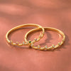 Women's Round Stainless Steel Bracelet With Zircon Inlay Simple Fashionable Design And Colorfast Gold Plated Finish