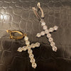 Women's Round Zircon Geometric Style Copper Earrings