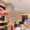 Women's S925 Silver And Alloy Flower Pearl Earrings With Geometric Design And Electroplating