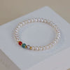 Women's S925 Silver Bracelet With Natural Jade Purple Freshwater Pearl And Agate In Light Luxury Style