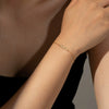 Women's S925 Silver English Letter Simple Allmatch Classic Thin Chain Stacked Bracelet With Electroplating