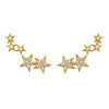 Women's S925 Silver Fivepointed Star Earrings With Electroplating
