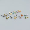 Women's S925 Silver Flower Drop Earrings With Dripping Oil Design