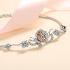 Women's S925 Silver Flower Inlaid Electroplated Bracelet